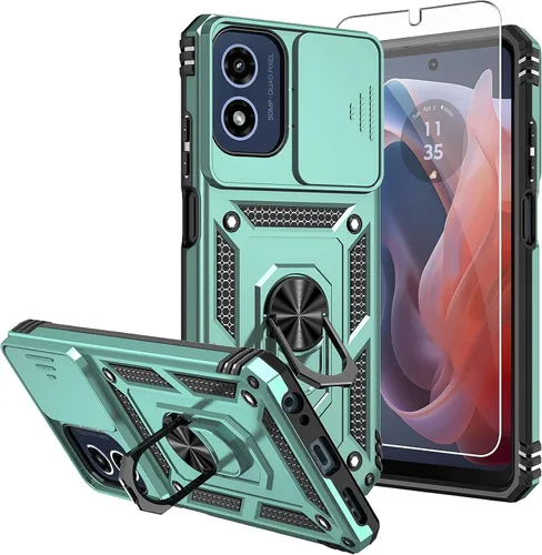 Vista 21 de Funda para Moto G 5G 2023, [No para la versión 2022] con protectores de pantalla y cubierta de cámara, [Grado militar] cubierta probada contra