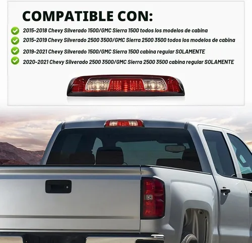 Vista 5 de Tercera luz de freno PIT66 para Chevy Silverado 2015-2021