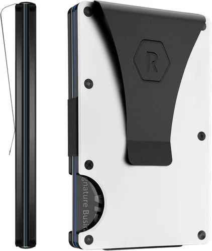 Vista 8 de The Ridge Cartera para hombre – Cartera compacta minimalista delgada y portatarjetas, billetera con bolsillo frontal protegido RFID para hombres