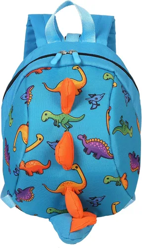 Vista 3 de Toddler kids Dinosaur Backpack Book Bags with Safety Leash for Boys Girls