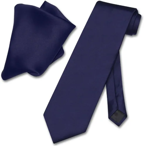 Vista 10 de Vesuvio Napoli Solid Color NeckTie & Handkerchief Pocket Square Men's Neck Tie Hanky Set Verde Aqua