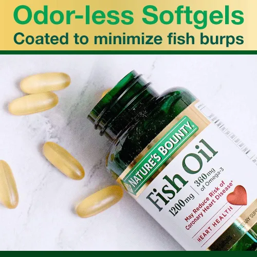 Vista 5 de Nature's Bounty aceite de pescado omega 3 sin olor, 0.04 oz (1200 mg), 16878, 1, 1