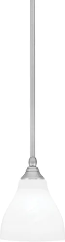 Vista 202 de Toltec Lighting Tallo Colgado Mini colgante, acabado de cobre negro, 3.5" cuadrado humo burbuja vidrio