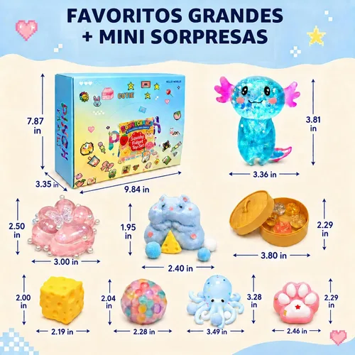 Vista 9 de Juego de 24 juguetes sensoriales surtidos para ansiedad para niños a partir Multicolor