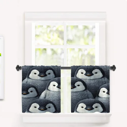 Vista 102 de Cortinas opacas de poliéster multicapa para ventanas de padre e hijo, 2 unidades, 26 x 24 pulgadas