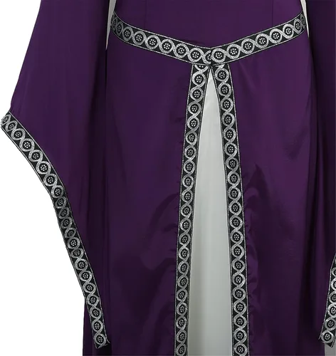 Vista 4 de Zhitunemi Vestido renacentista para mujer, disfraz medieval de Halloween, vestido gótico