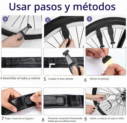Vista 7 de YBEKI Kit de herramientas de reparación de bicicletas, multiherramienta profesional para bicicleta con llave de trinquete, 10 puntas de precisión