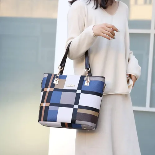 Vista 3 de YOUNXSL 6 bolsas de mano de poliuretano para mujer, bolso de hombro, bolso cruzado, bolso de mano, bolso de mano, bolso de mano con asa superior