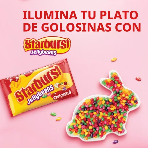 Vista 6 de STARBURST Caramelos de gomita originales de Jelly Beans, bolsa de 14 onzas