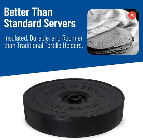 Vista 7 de Carlisle FoodService Products Servidor de tortilla Jumbo con tapa aislada para cocinas, restaurantes, catering, plástico, 12.75 x 2.625 pulgadas