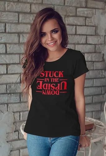 Vista 3 de Stranger Shirt - Camiseta gráfica vintage para mujer, mercancía
