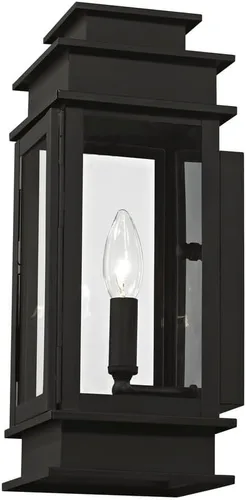 Vista 4 de Livex Lighting 2013-07 Princeton - Linterna de pared para exteriores, bronce, 14 "x 5.5" x 14