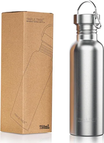 Vista 10 de Triple Tree - Botella de agua de acero inoxidable aislada al vacío de 34 onzas, doble pared, con tapa de boca ancha, mantiene la bebida caliente