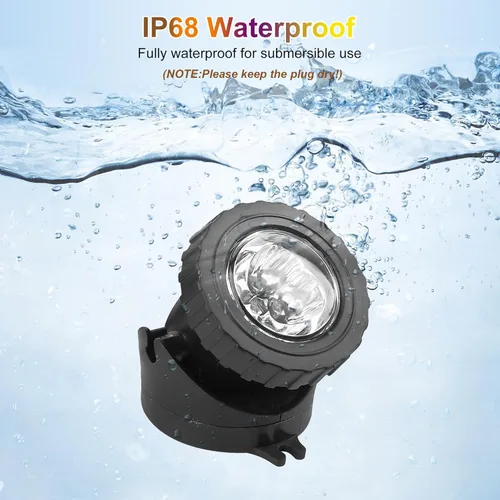 Vista 5 de RGB - Luces sumergibles para estanques bajo el agua, luces de fuente LED súper brillantes, focos de paisaje de colores, control por aplicación