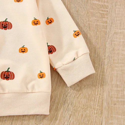 Vista 110 de Sudadera de calabaza para bebé, niña, niño, Halloween, sudadera de gran tamaño, mameluco de burbujas, suéter