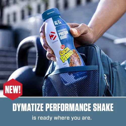 Vista 3 de Dymatize Performance - Batido de proteínas, guijarros de cacao, 1.06 oz de proteína, 0.18 oz de BCAA para recuperación muscular, sin azúcar añadido