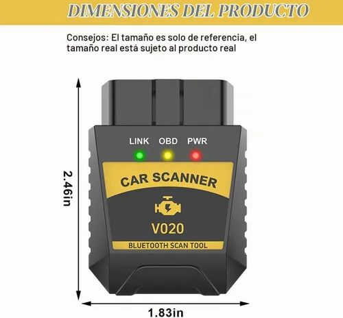 Vista 2 de ZIMISI Lector de escáner OBD2, lector de código de coche que se conecta al teléfono, herramienta de escaneo de diagnóstico automático, escáner OBD2