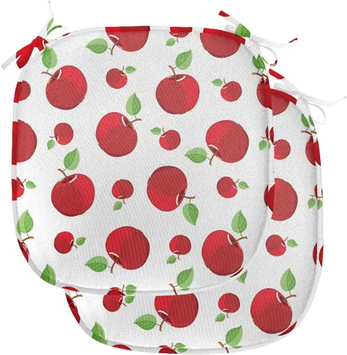 Vista 21 de Ambesonne Flamingo - Cojín de asiento para silla, diseño de fantasía exótica con elementos de vida silvestre hawaiana en colores pastel, acolchado