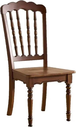 Vista 25 de Wooden Dining Chairs Set of 4 Upholstered Kitchen Chair with Slatted Backrest, Classic Armless Dining Chair for Restaurants/Kitchens(Fabric Cushion