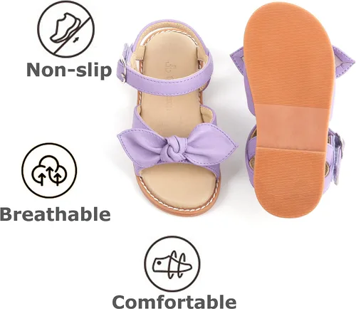 Vista 120 de THEE BRON Sandalias cómodas para niñas, zapatos para niños, sandalias rellenas
