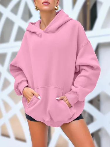 Vista 17 de AUTOMET Sudaderas de gran tamaño con capucha de forro polar para mujer, camisas de manga larga, sudaderas con bolsillo para otoño 2025