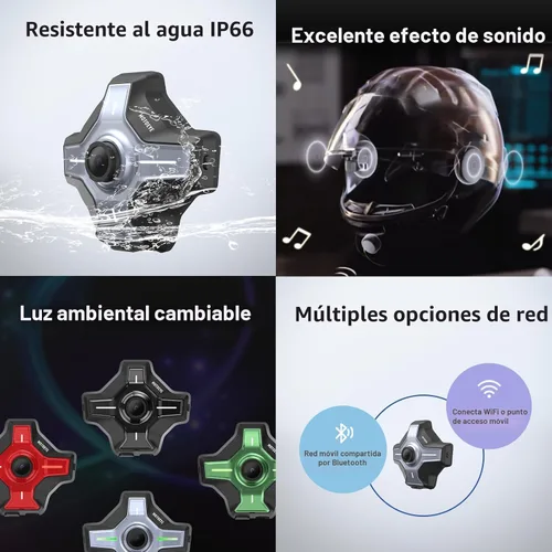 Vista 6 de Casco de Motocicleta E6+ HUD, Pantalla de Visualización Frontal, Bluetooth, GPS, CarPlay, Android Auto, Intercomunicador de Malla, Cámara de Visión