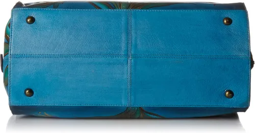 Vista 4 de Anna by Anuschka Bolso grande de piel auténtica pintada a mano para mujer doble asa de cuerda cierre magnético de solapa