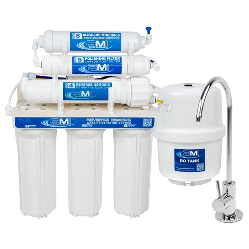 Vista 10 de Applied Membranes Inc. Sistema de filtro de agua de ósmosis inversa de 5 etapas, capacidad de 50 galones