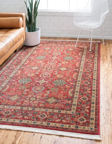 Vista 10 de Unique Loom - Alfombra de la colección Edinburgh - Monroe (2 x 6 pies 1 pulgada, pasillo, azul/marrón)