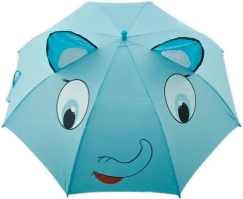 Vista 4 de Ebros Gift Paquete de 2 paraguas desplegable colorido para niños y niños de 33 pulgadas de diámetro, con orejas u ojos en 3D, divertido para niños