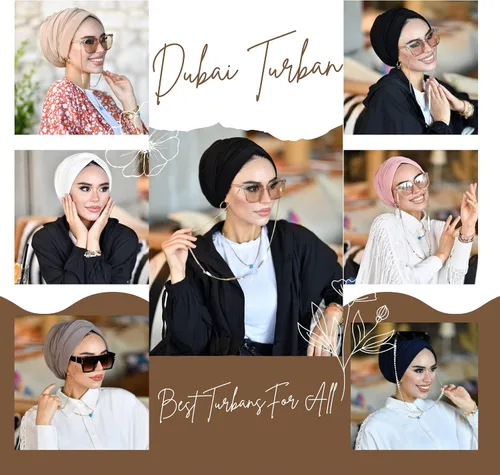 Vista 6 de Dubai Turban - Hijab y envolturas para la cabeza para mujer - Gorras instantáneas para hiyab