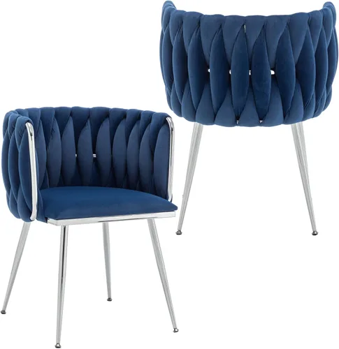 Vista 14 de Juego de 2 Sillas de Comedor de Terciopelo, Sillas Tapizadas para Comedor con Patas de Metal, Sillas de Comedor Modernas 2, Sillas Modernas de Beige