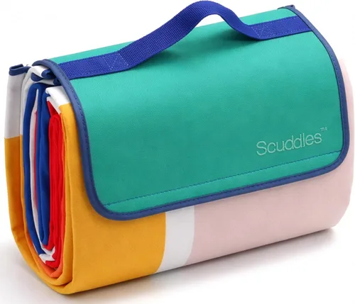 Vista 14 de scuddles Manta compacta de pícnic, tapete extragrande de 79 x 59 pulgadas para exteriores con diseño impermeable de 3 capas, forro polar suave