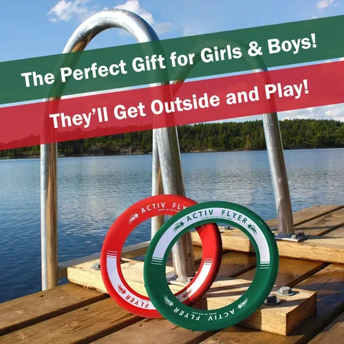 Vista 3 de Activ Life Kid’s Flying Rings (2 Pack) They Fly Straight & Don’t Hurt, 80% Lighter Than Standard Rings - Replace Screen Time with Healthy Family Fun