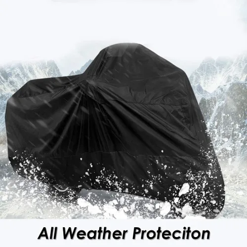 Vista 5 de Funda impermeable para motocicleta, almacenamiento al aire libre, para todo tipo de clima, cubierta de motocicleta para interiores, a prueba