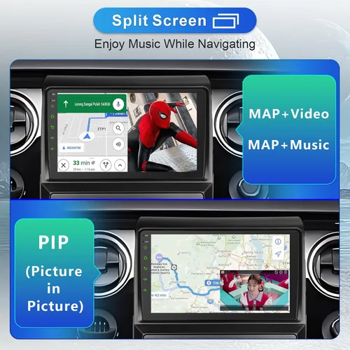 Vista 6 de Radio de coche Android para Ford F150 2009 2010 2011 2012 2013, Carplay inalámbrico Android Auto 4G+64G 9 pulgadas pantalla táctil estéreo de coche