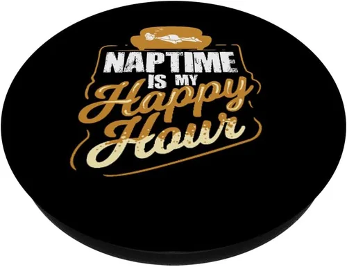 Vista 2 de Naptime Is My Happy Hour Quote For A Napper PopSockets intercambiables PopGrip