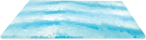 Vista 7 de Cubrecolchón de espuma viscoelástica de 3 pulgadas, espuma viscoelástica de gel refrescante, diseño ventilado, espuma certificada CertiPUR-US