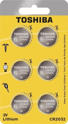 Vista 12 de Toshiba CR2032 3 Volt Pila de Litio Tipo Moneda (5 Baterías)