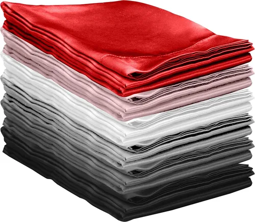Vista 5 de Juego de funda de almohada de satén y máscara de ojos (negro)