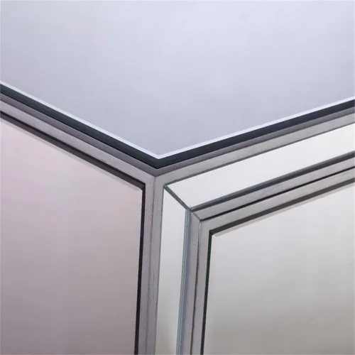 Vista 9 de Elegant Decor Soporte de TV con espejo de 60 pulgadas en plata antigua