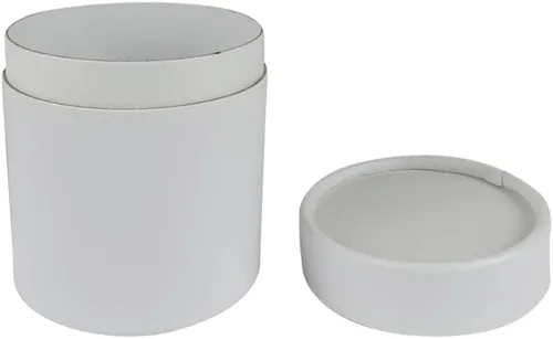 Vista 4 de WENPACK Paquete de 12 tubos de cartón con tapa, recipiente redondo de cartón (2.44 pulgadas de profundidad x 2.36 pulgadas de alto, Kraft)