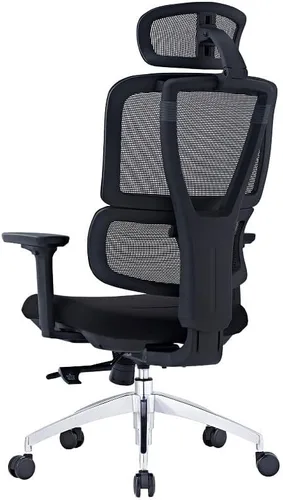 Vista 2 de SUNLINE Elevate - Silla de oficina - Sistema de soporte lumbar ergonómico y ajustable con base de aluminio - Reposacabezas de malla curva 4D