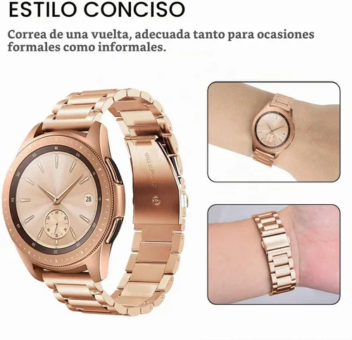 Vista 2 de Koreda - Juego de 2 correas compatible con reloj Samsung Galaxy de 1.654 pulgadas, Galaxy Active, 0.787 pulgadas de correa de acero inoxidable