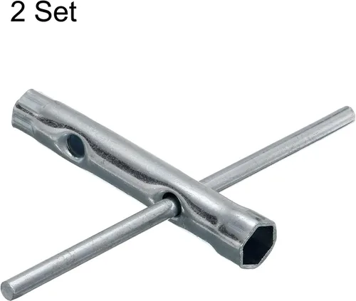 Vista 3 de uxcell Llave de bujía de encendido de 0.315-0.394 in, llave hexagonal de doble extremo, 2 piezas