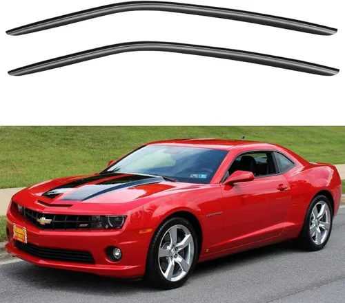Vista 165 de YQAUTEC - Viseras para ventana, protectores contra la lluvia, compatibles con Subaru WRX 2015-2021, deflectores de viento para ventanas, viseras