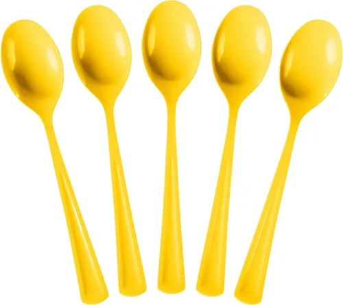 Vista 20 de Exquisite Cucharas de plástico negras, 50 piezas, cucharas negras, utensilios desechables, juego de cubiertos de plástico resistente