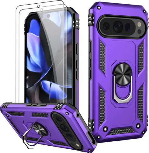 Vista 54 de LUMARKE para Google Pixel 3A XL - Funda con protector de pantalla, funda protectora grado militar probada contra caídas de 16 pies con soporte