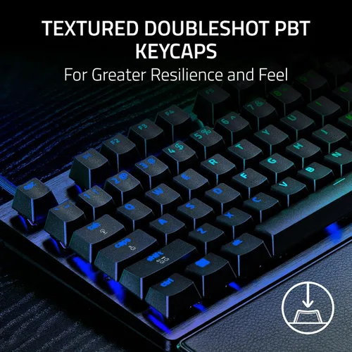 Vista 8 de Razer Huntsman V3 Pro TKL 8KHz Esports Teclado para gaming interruptores ópticos analógicos Gen 2-8000 Hz Pulsador a presión de sondeo - Disparador