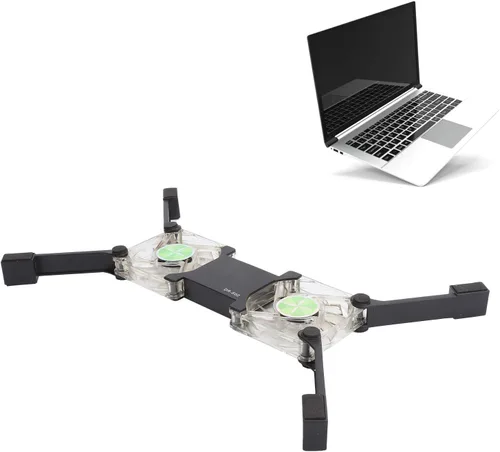 Vista 2 de ASHATA DRS02 - Almohadilla de enfriamiento para laptop, almohadilla de enfriamiento portátil para laptop con soporte antideslizante, ventilador